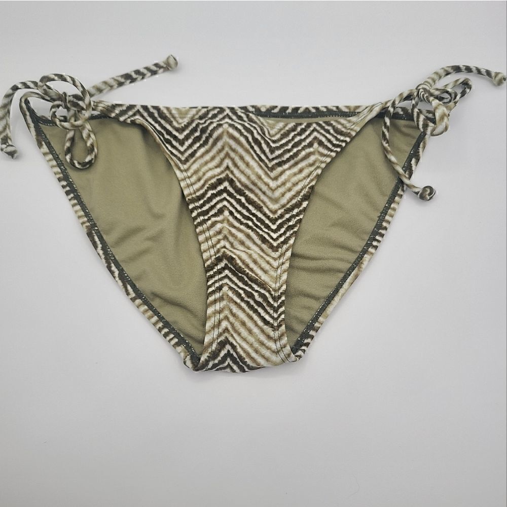 Green Striped Bikini Bottoms  